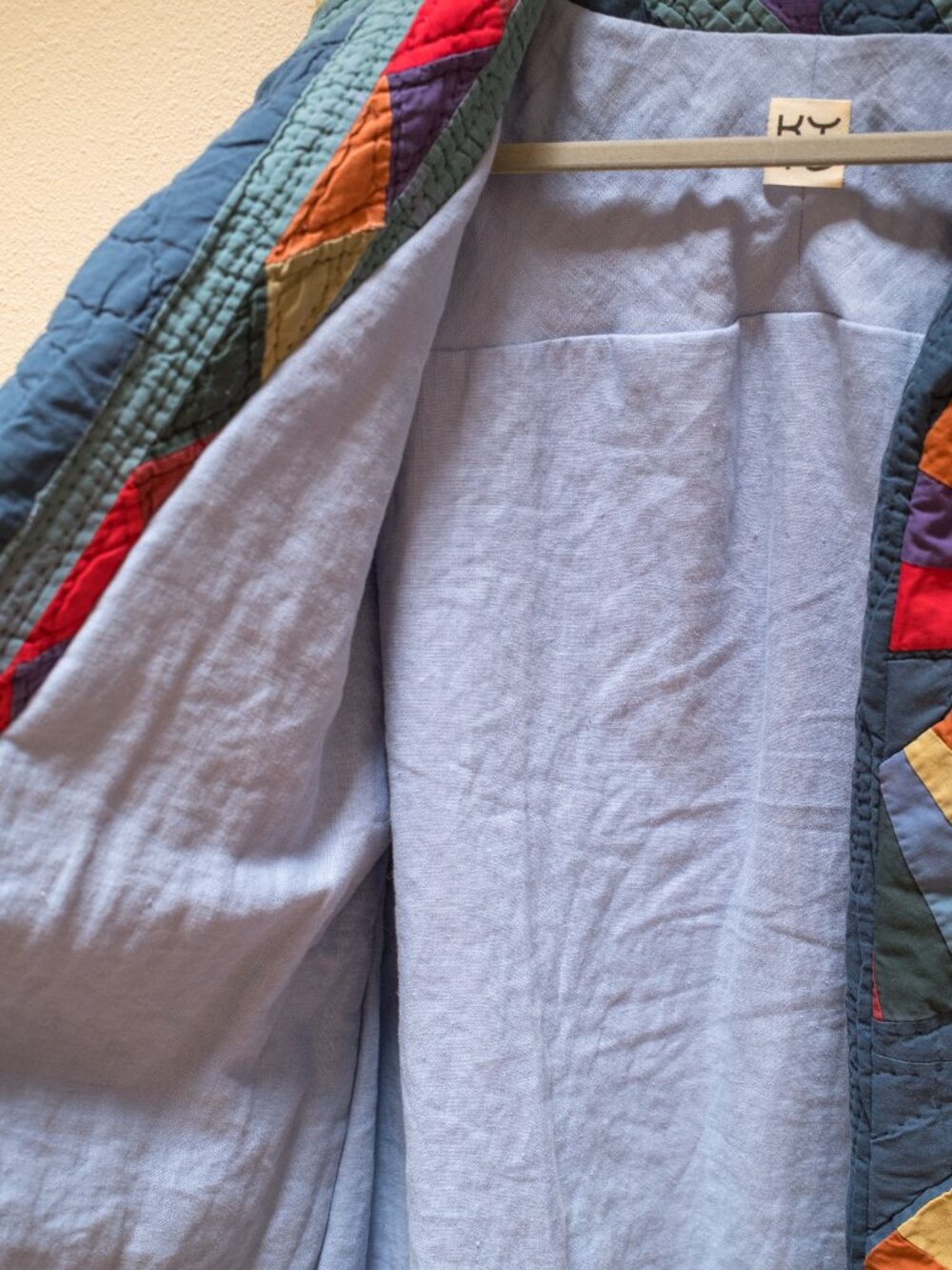 Handmade Vintage Quilt Coat, Rainbow - Picture 4 of 13